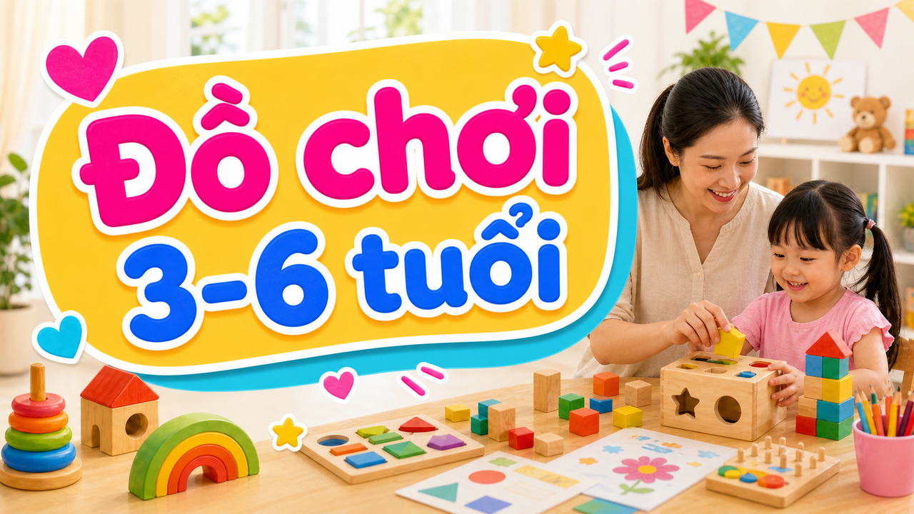 Đồ chơi 3-6 tuổi phù hợp cho bé chơi cùng cha mẹ