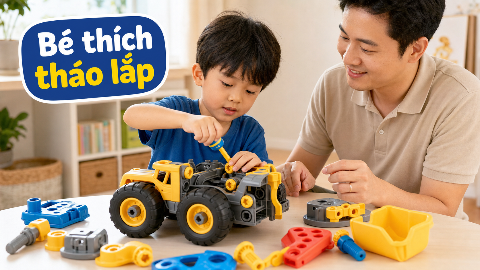 Bé thích tháo lắp đồ vật: cha mẹ nên khuyến khích thế nào cho an toàn?