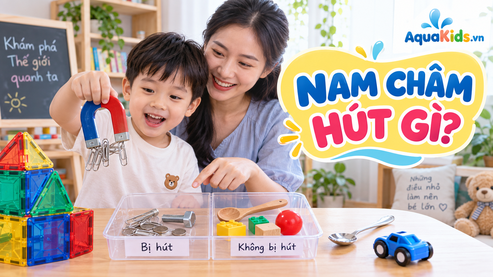 Trò chơi với nam châm cho bé: khám phá hút - đẩy an toàn tại nhà