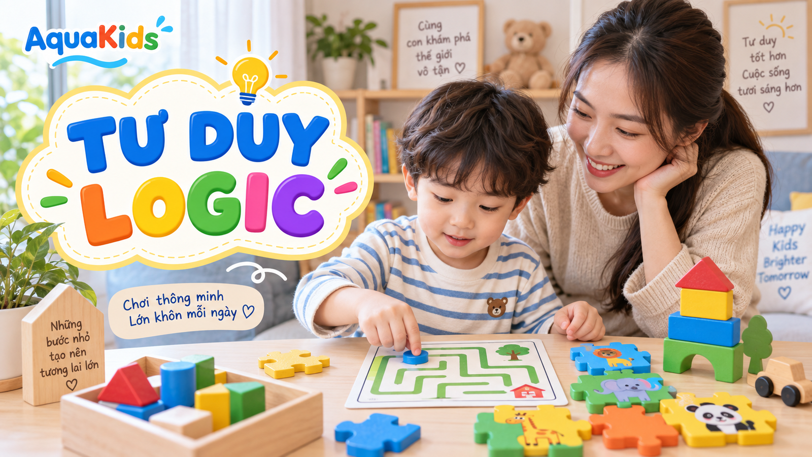 Đồ chơi tư duy logic cho bé: mê cung, ghép hình và khối xây nên chọn sao?