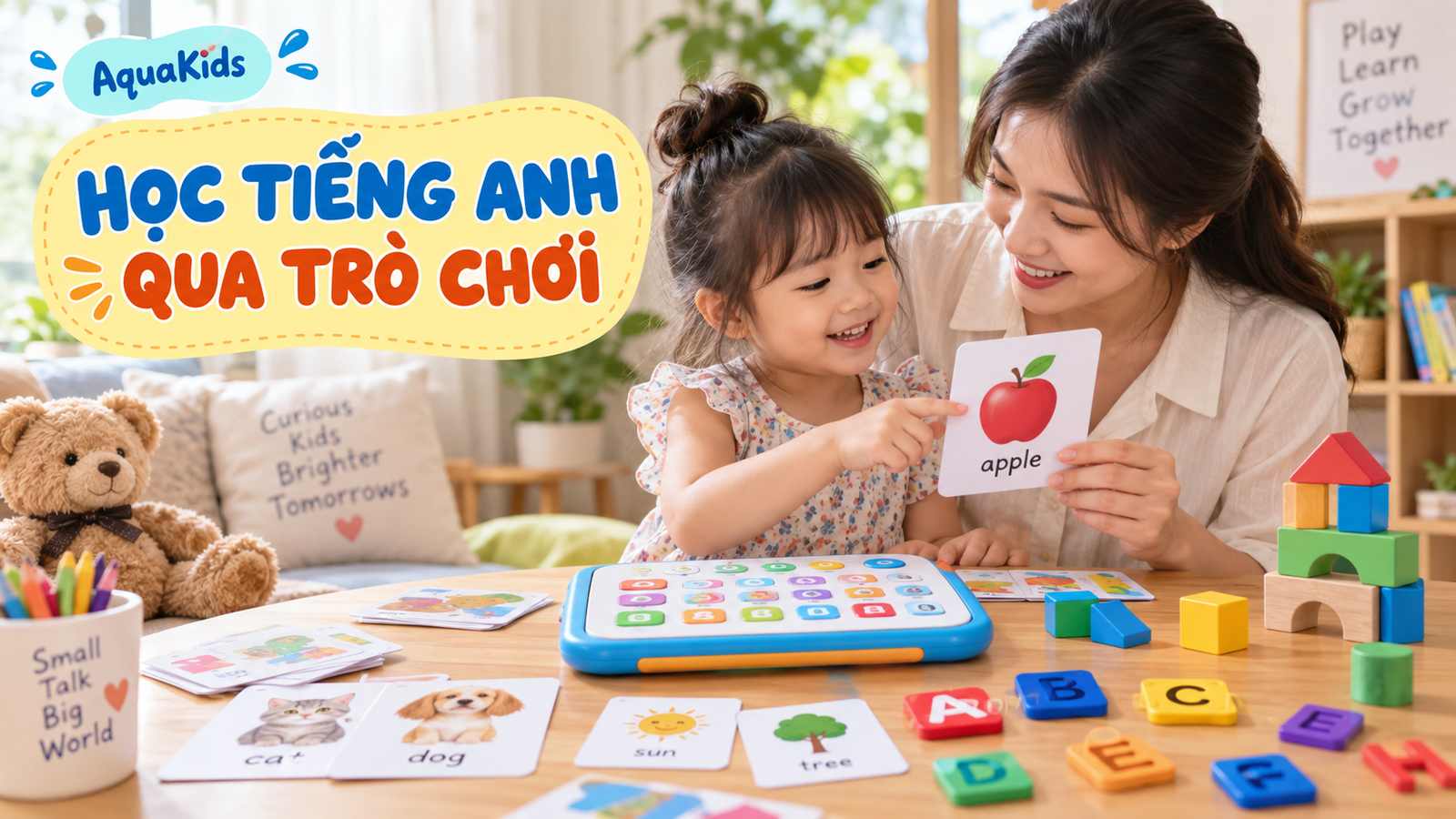 Đồ chơi học tiếng Anh cho bé: chọn sao để con nói tự nhiên hơn?