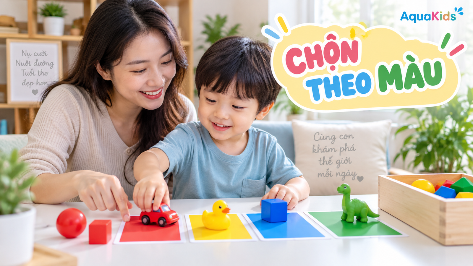 Trò chơi chọn theo màu cho bé: 10 phút giúp con quan sát tốt hơn