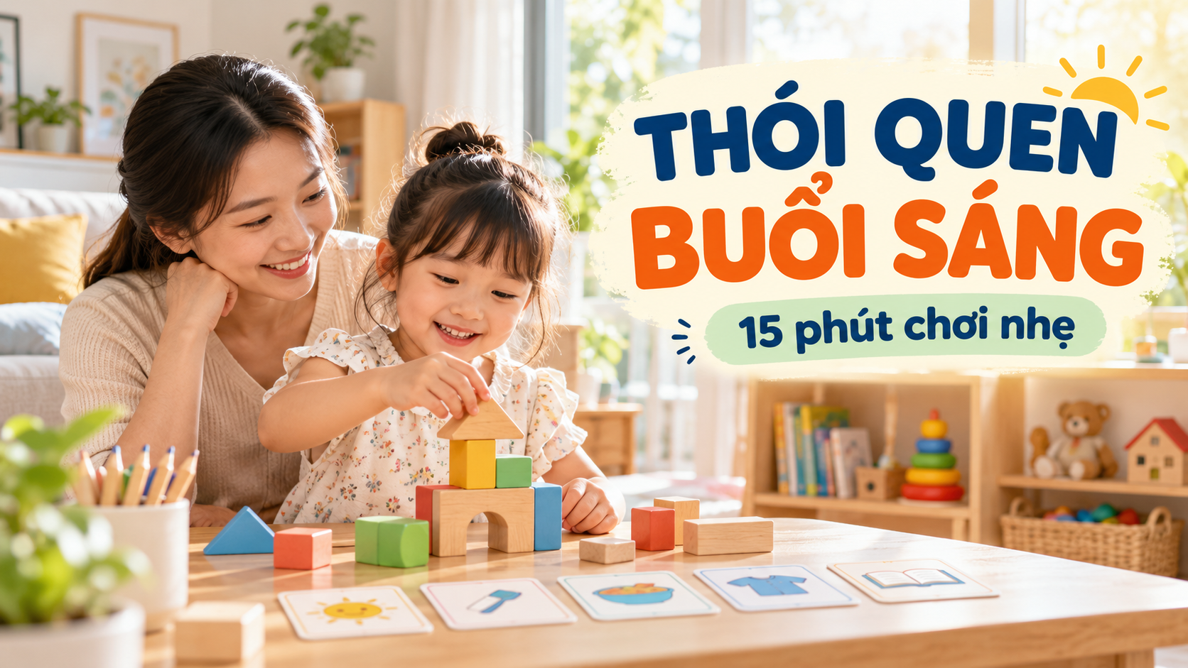 Thói quen buổi sáng cho bé mẫu giáo: 15 phút chơi nhẹ để vào ngày