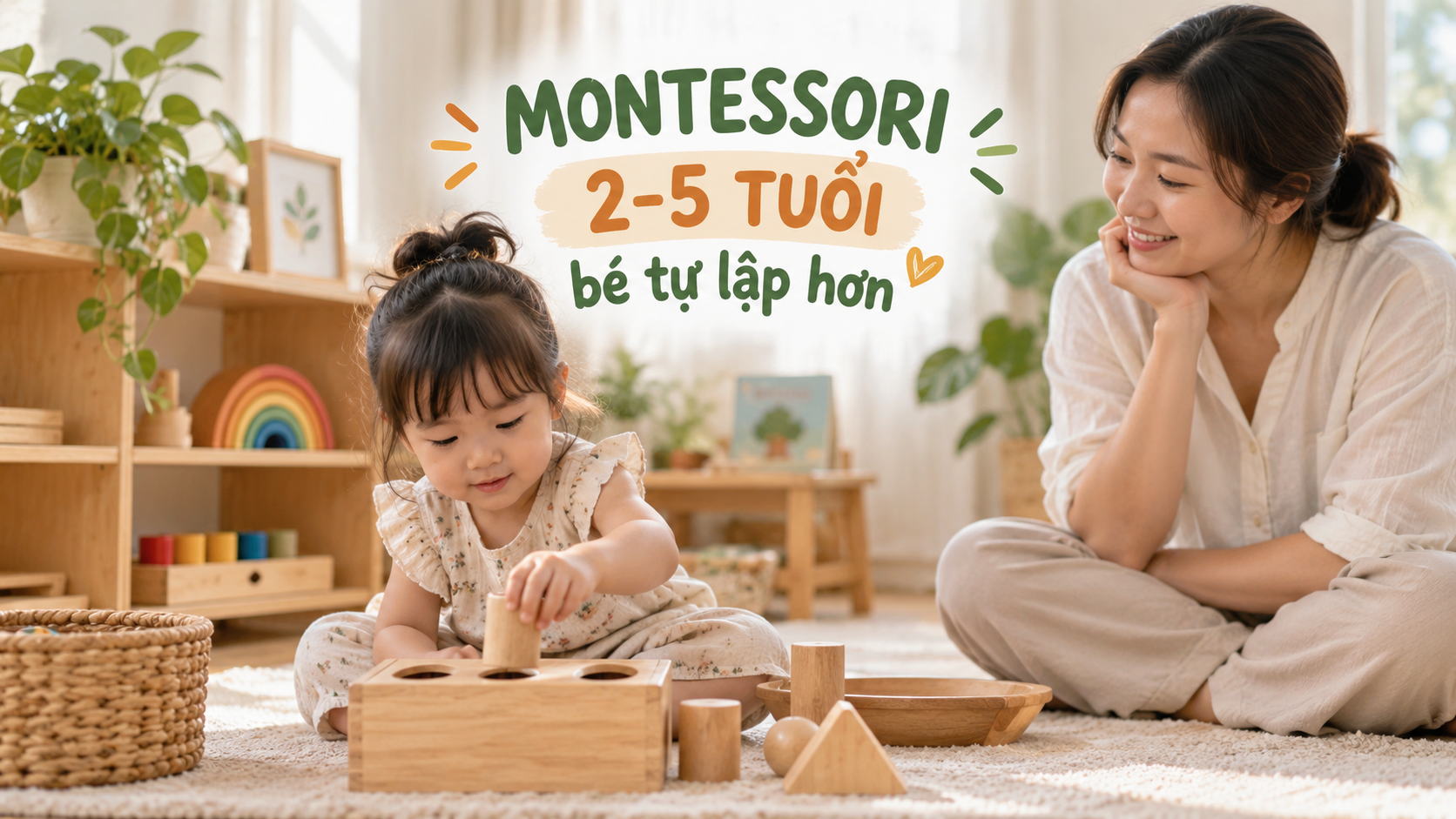 Đồ chơi Montessori cho bé 2-5 tuổi: chọn gì để con tự lập hơn?
