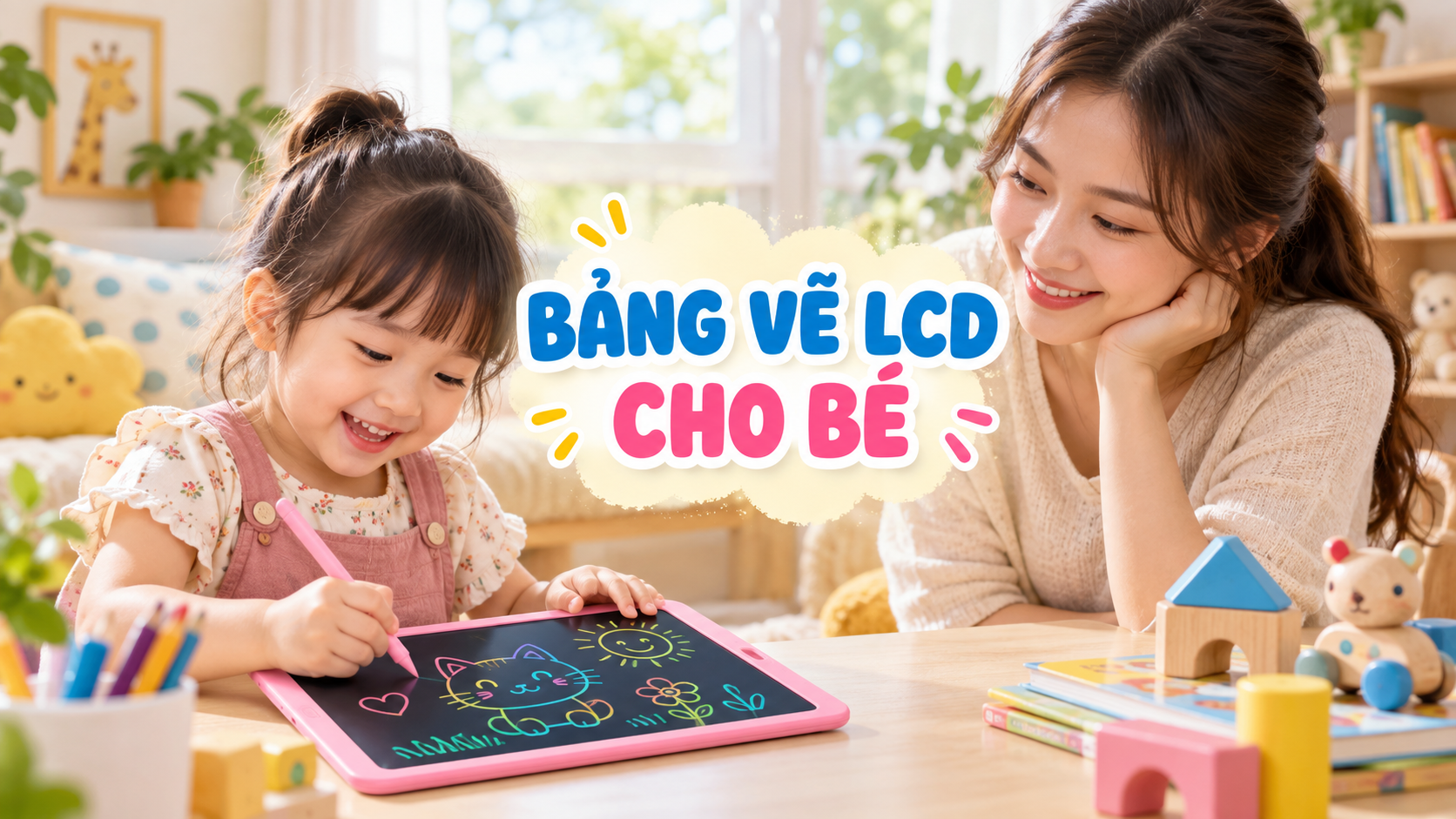 Bảng vẽ LCD cho bé có tốt không? Khi nào nên mua và cách dùng để con bớt xem màn hình