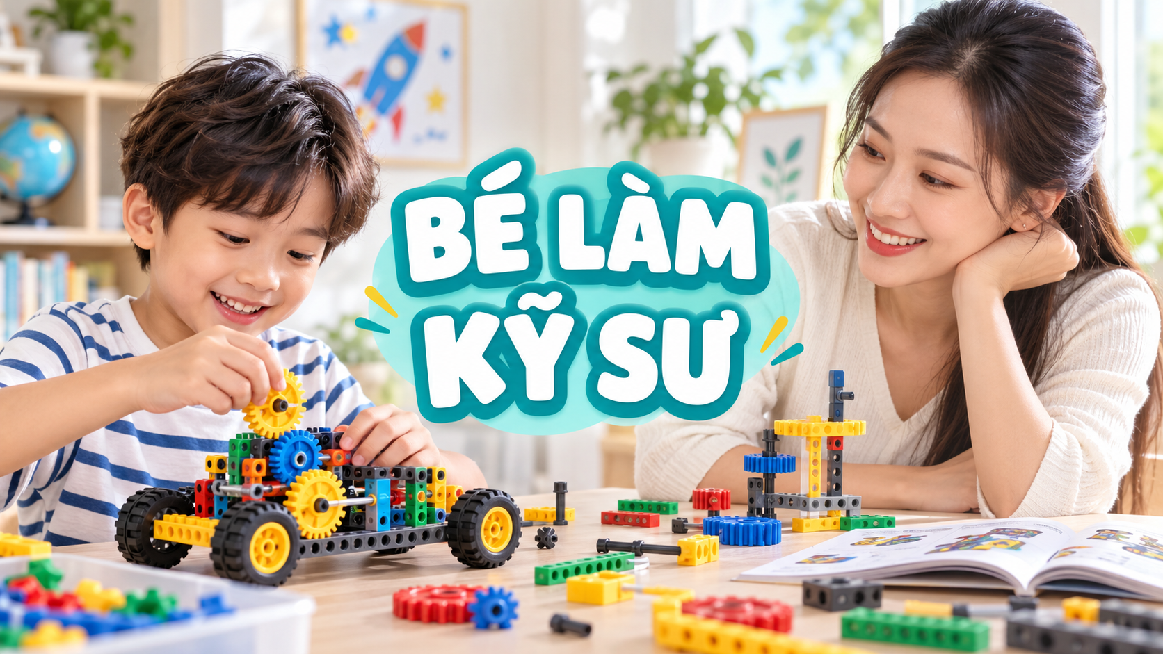Đồ chơi kỹ sư cho bé 6-9 tuổi: gợi ý bộ lắp ráp giúp con hiểu cách máy móc hoạt động