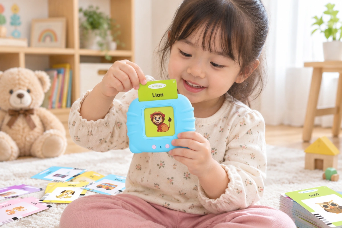 Máy đọc thẻ Flashcard cho trẻ em, loa học tiếng Anh thông minh giúp bé phát âm chuẩn thuộc từ vựng AquaKids