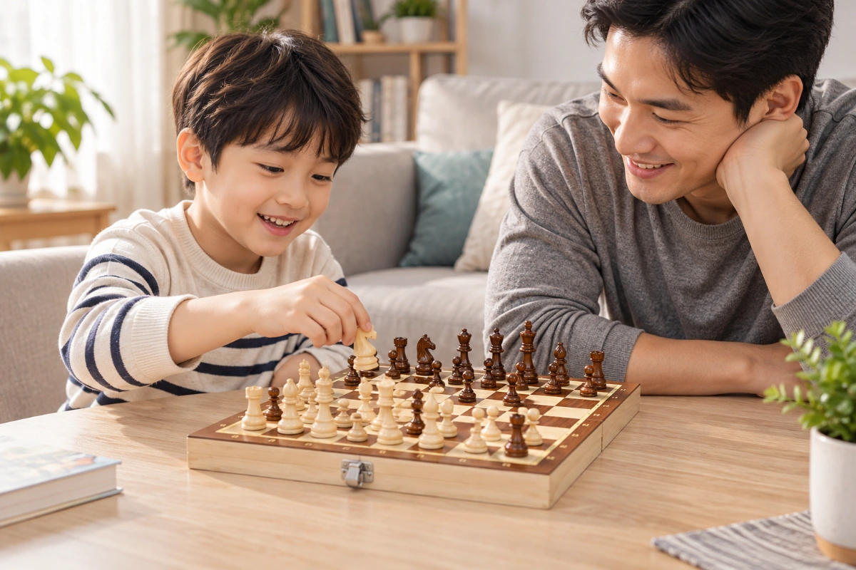 Bộ cờ vua gỗ quốc tế có nam châm gấp lưu trữ nhẹ nhiều kích thước cho cho mọi lứa tuổi AquaKids