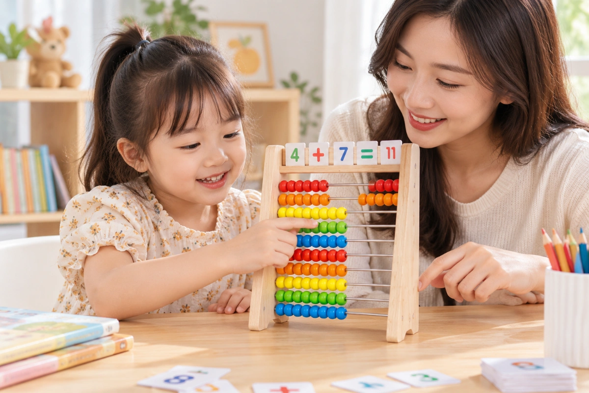 Bảng tính học toán bằng gỗ bảng tính hạt gỗ cho bé từ 3-6 tuổi giúp bé học toán và nhận biết màu sắc AquaKids