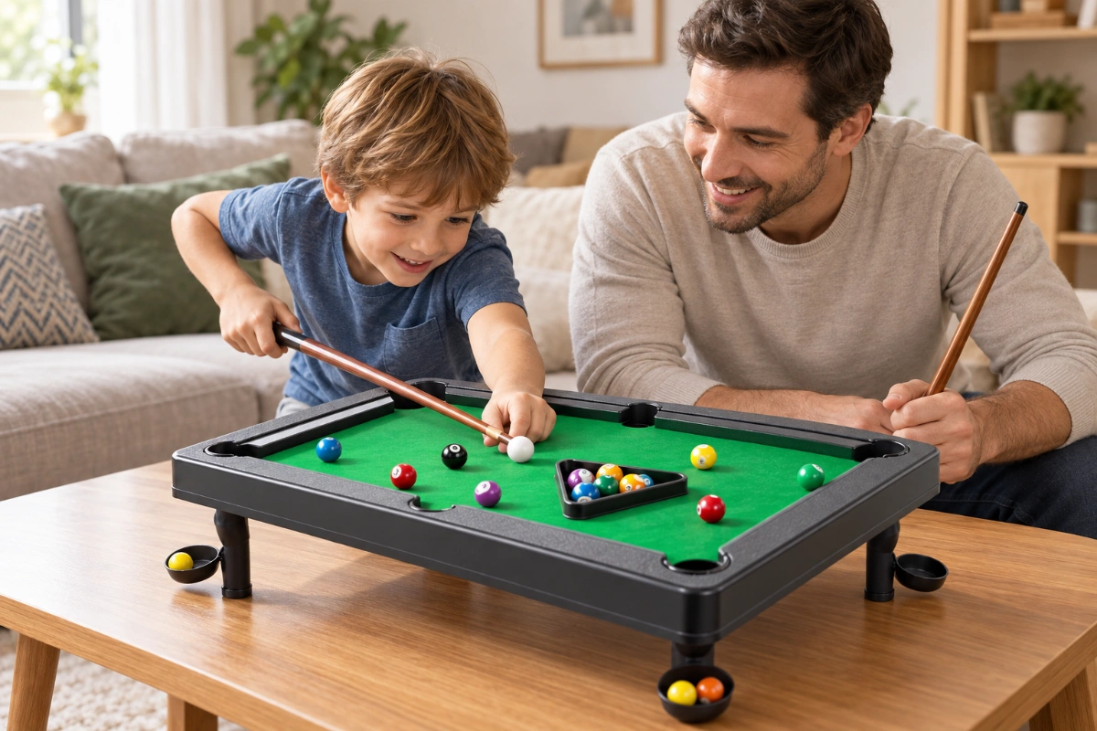 Bàn bi-a mini cho trẻ em, đồ chơi giáo dục lớn cho gia đình tương tác sáng tạo giữa cha mẹ và con cái AquaKids