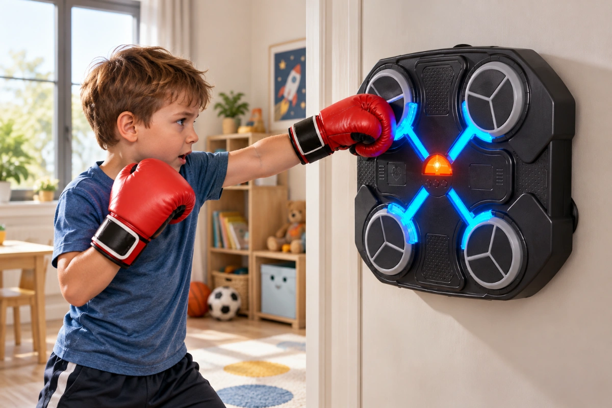 Máy Boxing theo nhạc gắn tường tiện dụng thế hệ mới có Bluetooth cho bé tập thể thao AquaKids