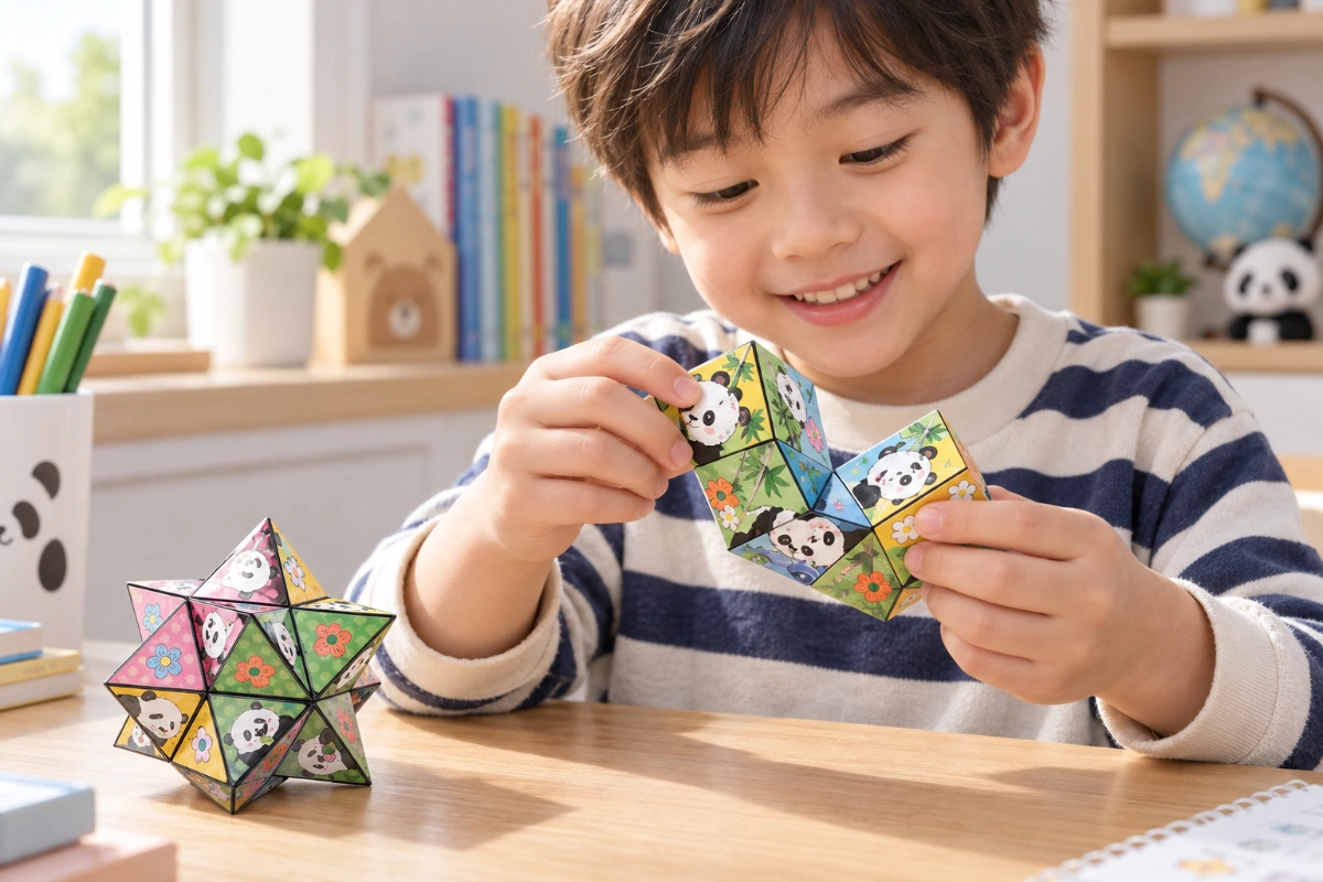 Đồ chơi lắp ráp khối Rubik 3D gấu trúc dễ thương nhiều hình dạng độc đáo phát triển trí sáng tạo