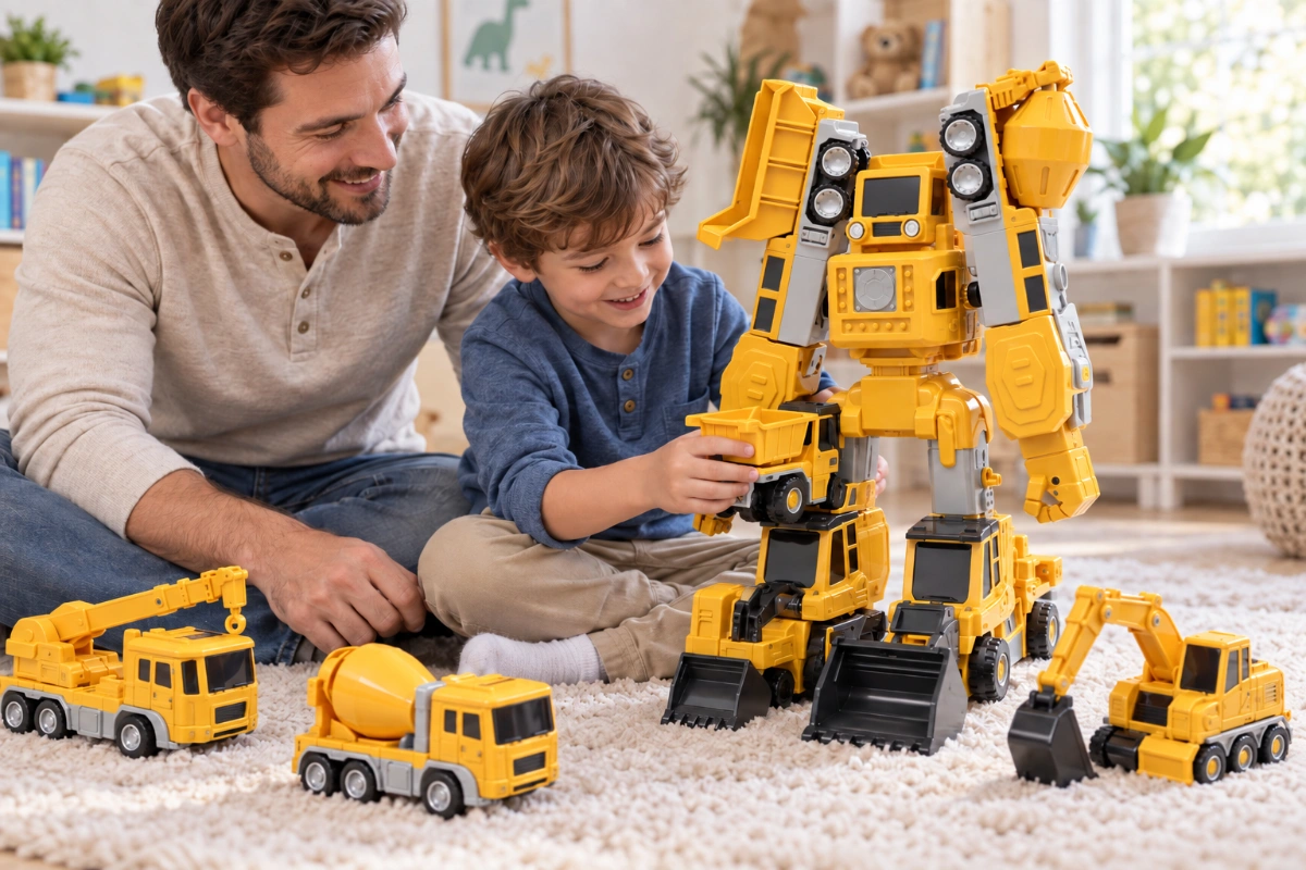 Đồ chơi lắp ráp robot biến hình từ tính 8 in 1 robot biến hình kèm hộp đựng cao cấp AquaKids