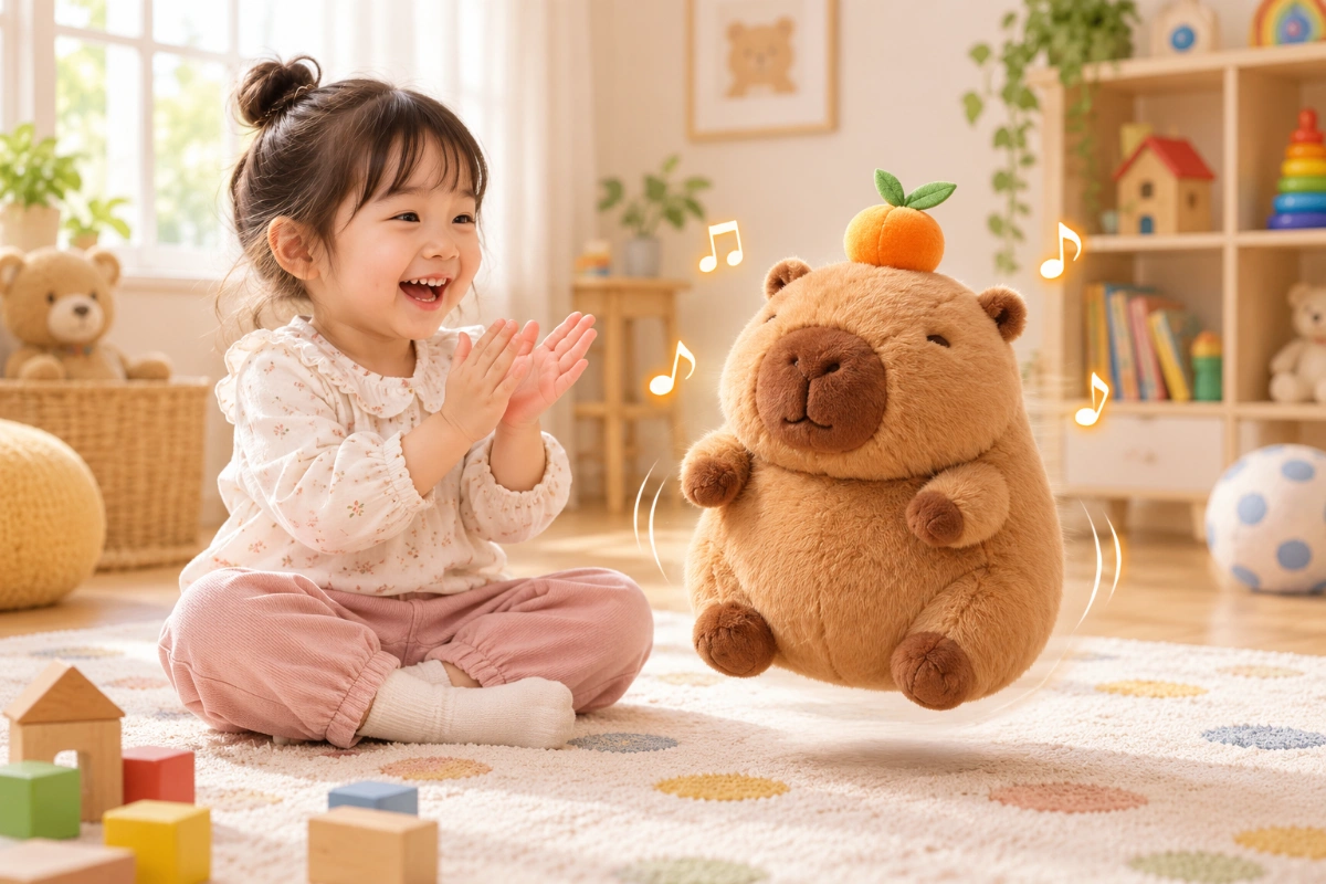 Đồ chơi thú bông Capybara thông minh biết nhảy, nhại tiếng và biết hát AquaKids