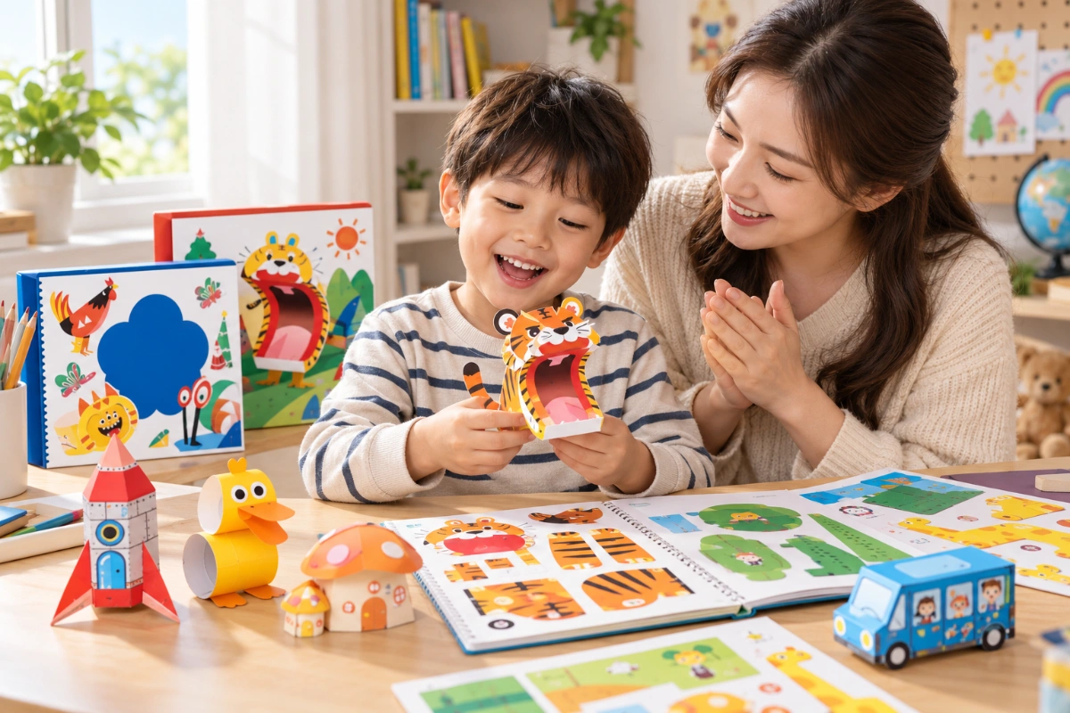Sách gấp giấy Origami 3D thủ công cho bé phát triển tư duy logic đồ chơi giáo dục mẫu gấp đa dạn