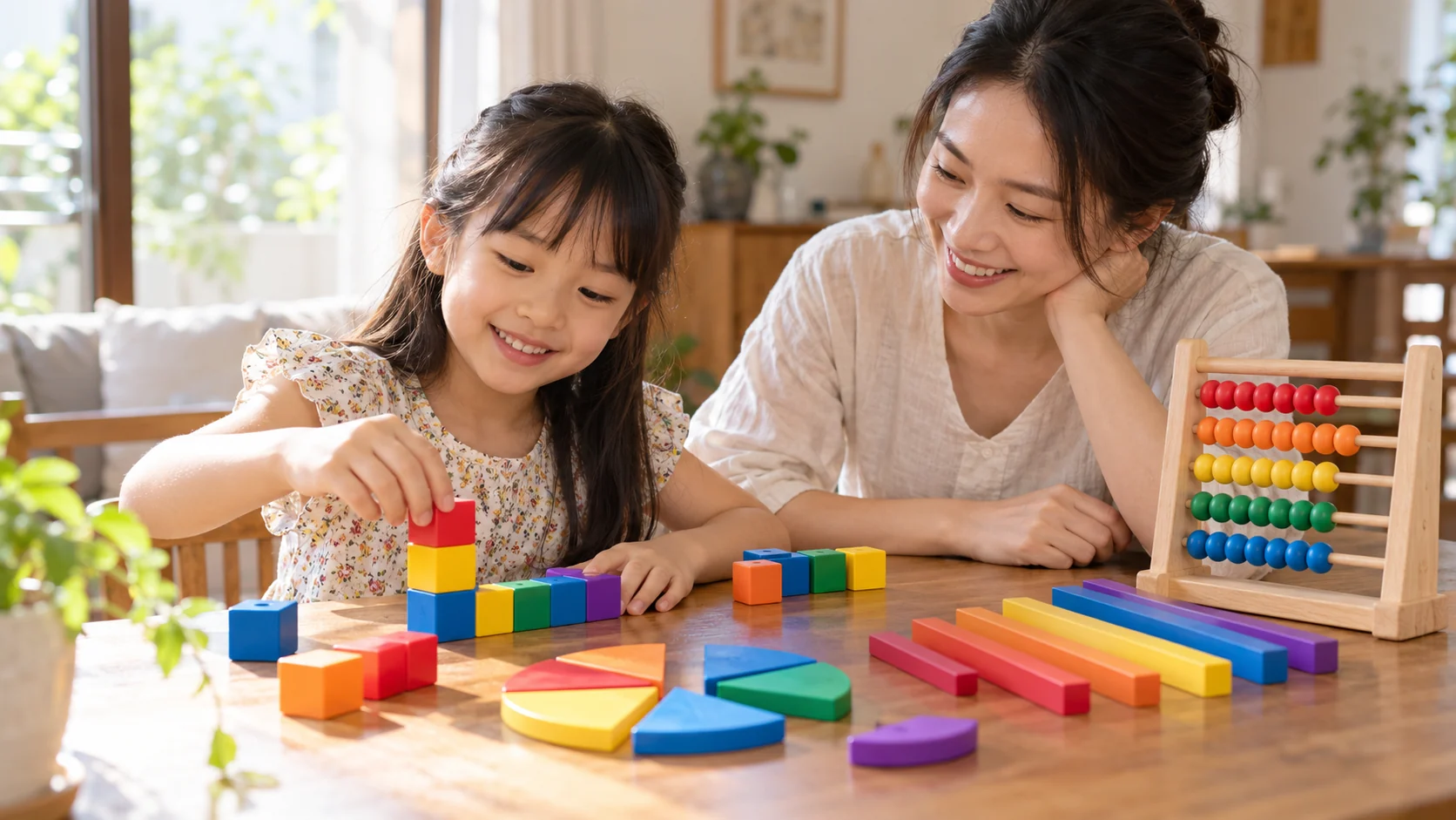 Minh họa 1 cho bài Đồ chơi học toán cho bé tiểu học: học cộng trừ, phân số mà không áp lực