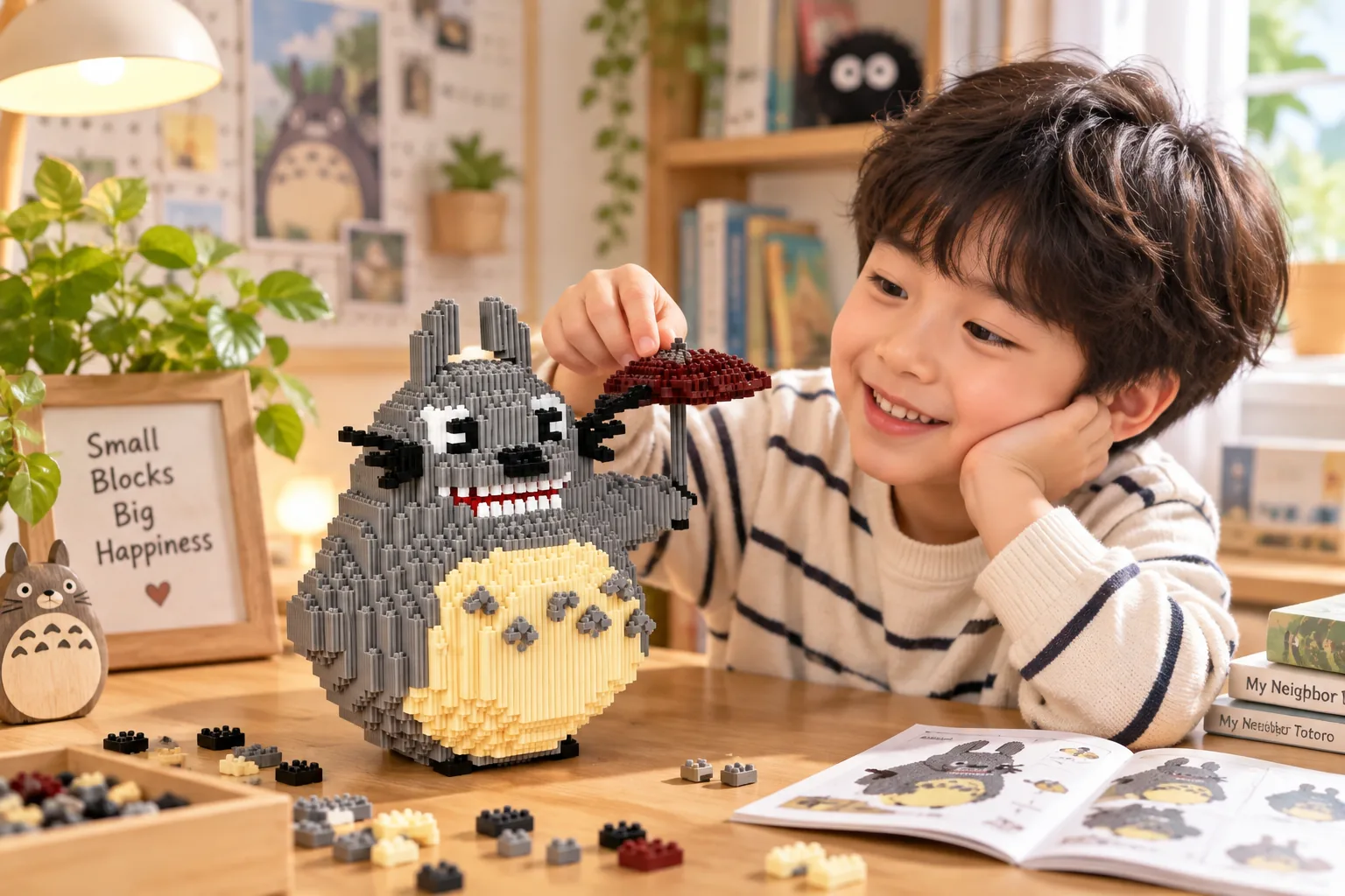 Mô hình lắp ráp Totoro nhân vật hoạt hình giá rẻ Aquakids - Ảnh lifestyle / cách chơi