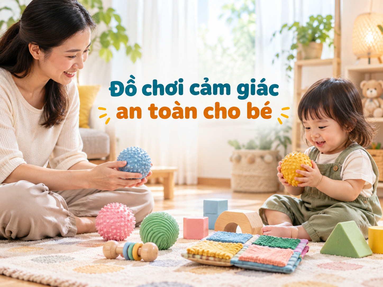 Đồ chơi cảm giác cho bé: chạm, bóp, nghe và nhìn sao cho an toàn?