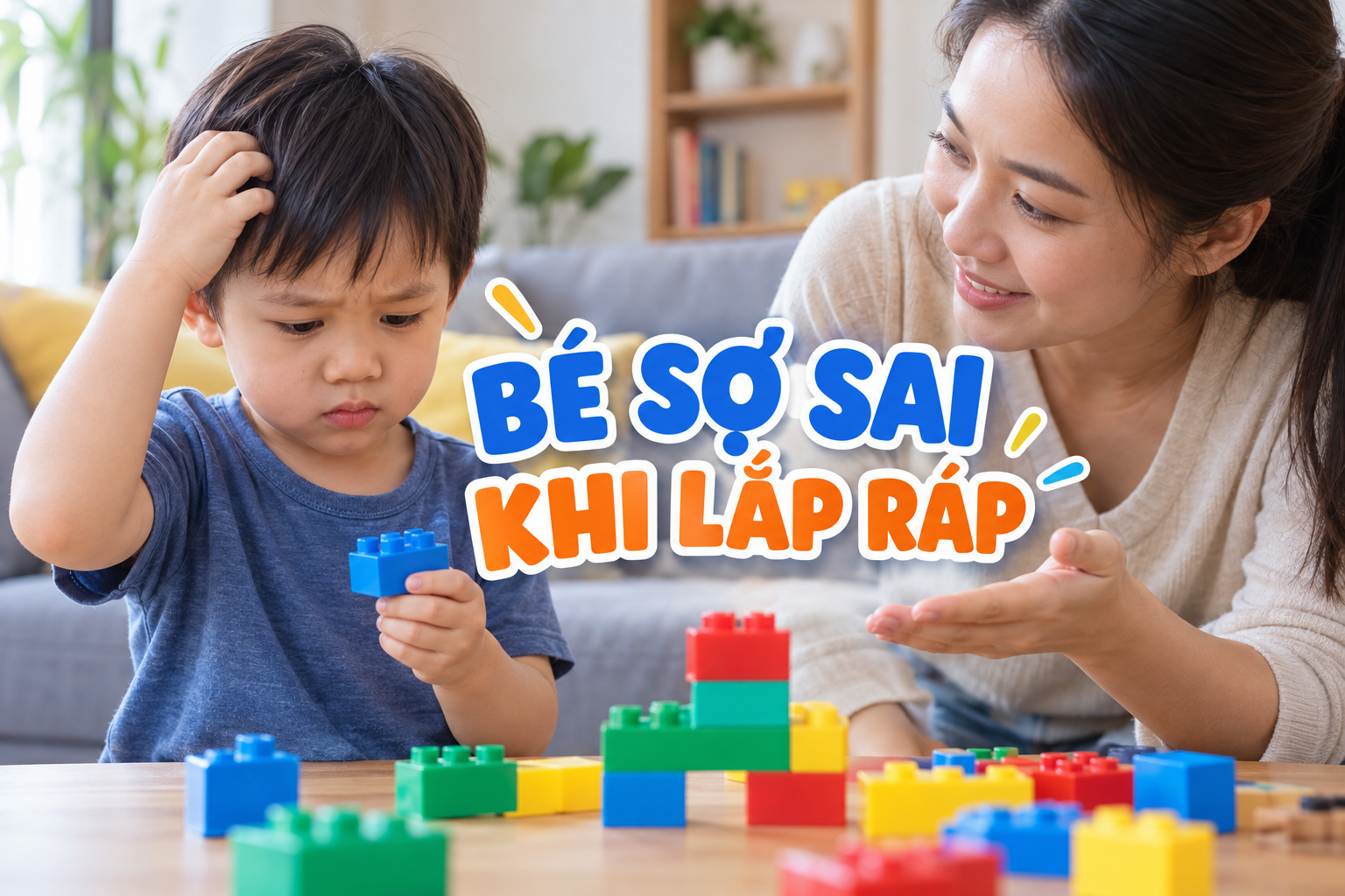 Bé sợ sai khi chơi lắp ráp: cha mẹ nên khích lệ thế nào?