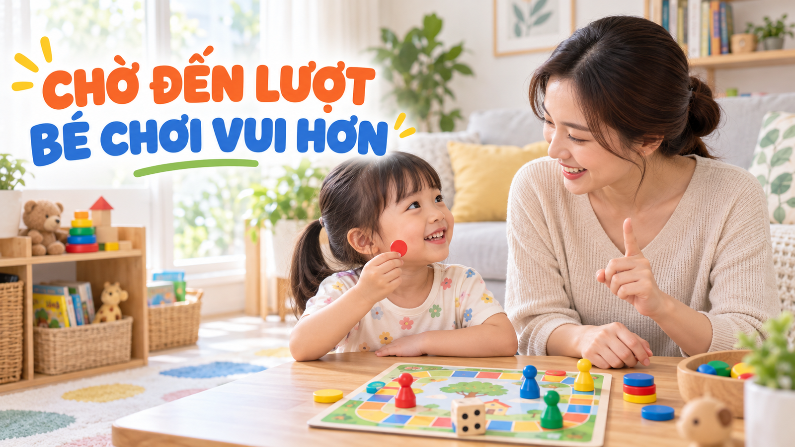 Chờ đến lượt cho bé 3-6 tuổi: chơi theo lượt để con hợp tác hơn