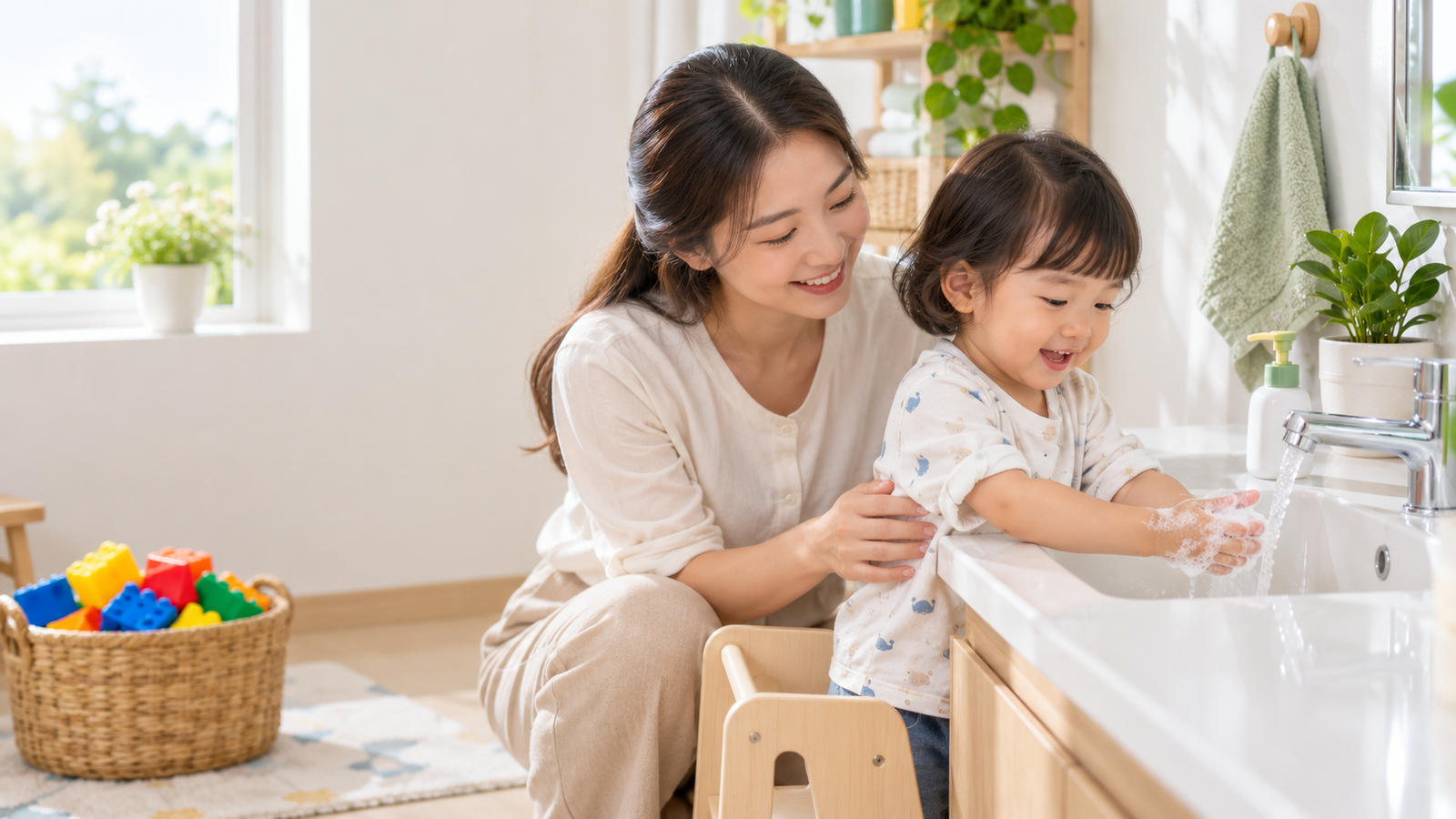 Rửa tay sau khi chơi cho bé 2-3 tuổi: biến vệ sinh thành thói quen nhẹ nhàng