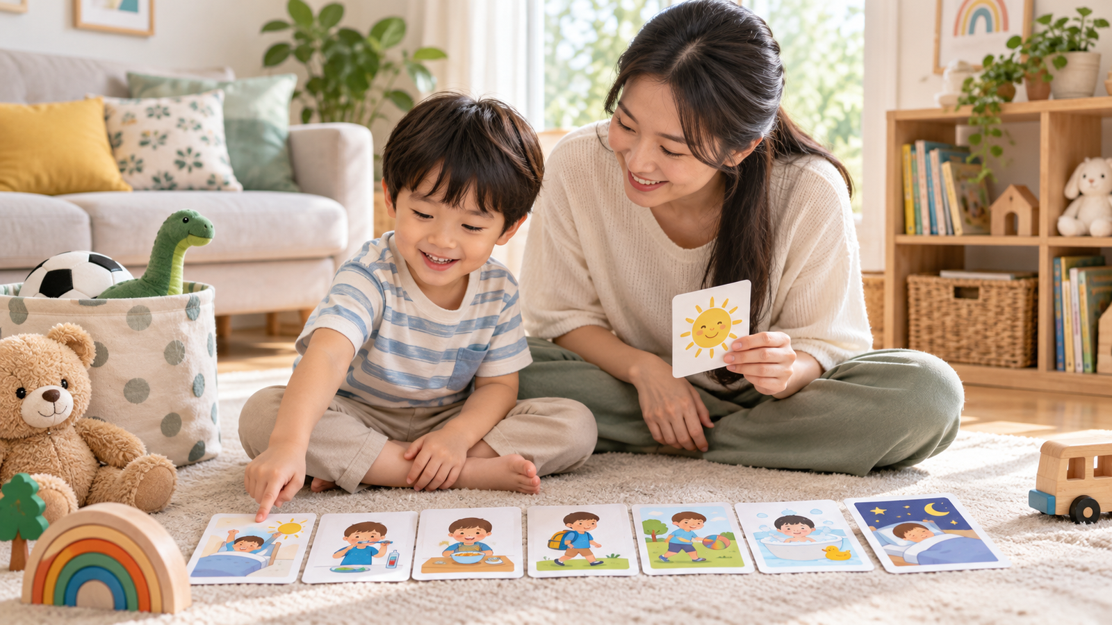 Thẻ routine cho bé 3-5 tuổi: giúp con tự lập từ sáng đến tối