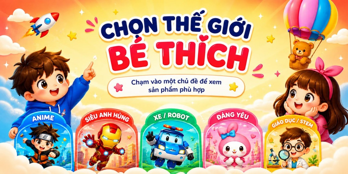 Chọn thế giới bé yêu thích