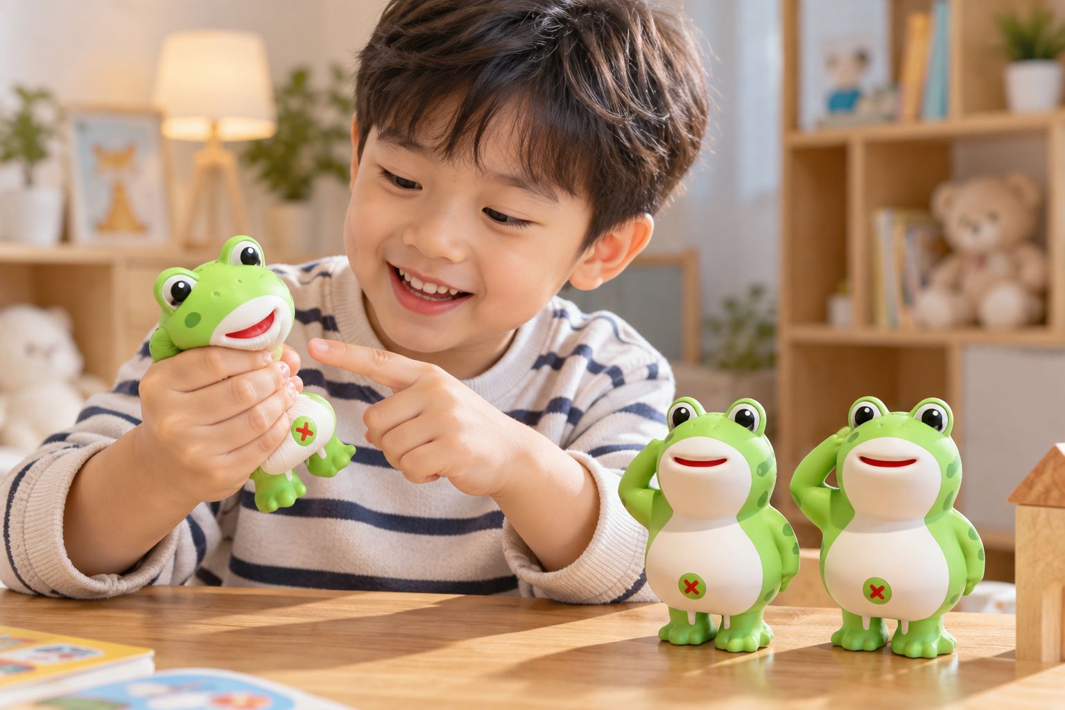 Đồ Chơi Squishy Mochi Ếch Xanh Lá Bọt Biển Sao Biển Xả Stress Aquakids - Ảnh lifestyle / cách chơi