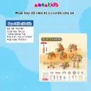 Bộ dụng cụ đồ chơi lắp ghép kỹ sư bằng gỗ cho bé DIY cao cấp 143 và 158 chi tiết AquaKids