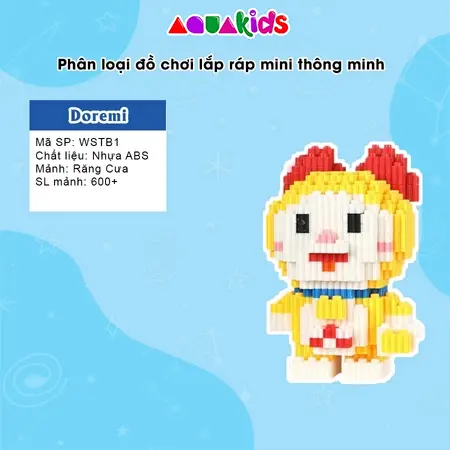 Doremon Mini Đồ Chơi Doraemon Lắp Ráp 3D Đô Rê Mon các nhân vật hoạt hình Doremon, Nobita, Chaien, Xuka, Xeko, Dore AquaKids