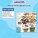 Bộ đồ chơi mô hình động vật thú rừng hoang dã 58 chi tiết cho bé đồ chơi giáo dục thông minh