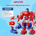 Robot biến hình từ tính đồ chơi lắp ráp siêu nhân khớp nam châm 24 trong 1 phát triển tư duy cho bé AquaKids