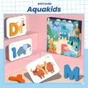 Bộ thẻ chữ cái và số đếm Alphabet cho bé đồ chơi giáo dục giúp bé nhận biết được chữ và số Aquakids