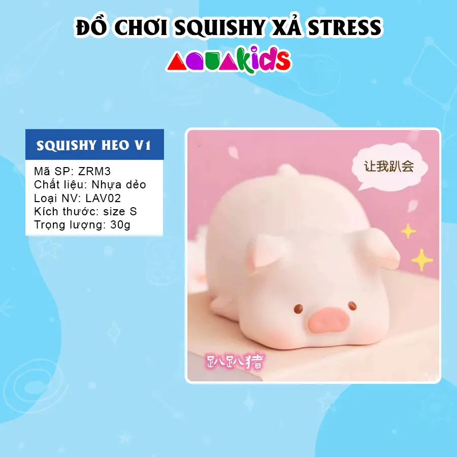 Squishy Heo Hồng Bóp Giảm Stress Đồ Chơi Mềm Mại Phụ Kiện Trang Trí Quà Tặng Dễ Thương Aquakids