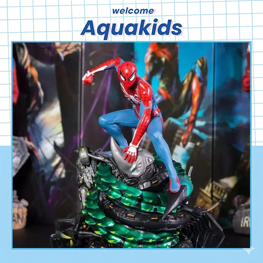 Mô hình spiderman người nhện PS4 24cm decor siêu nhân siêu anh hùng avenger cao cấp homecoming giá rẻ Aquakids