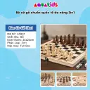 Bộ cờ vua gỗ quốc tế có hộp gấp gọn nhiều kích thước 3 in 1 mọi lứa tuổi giải trí học hỏi
