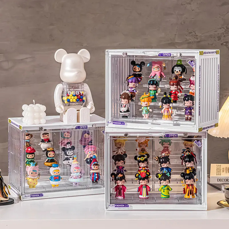 Hộp đựng trưng bày mô hình búp bê figure bằng Acrylic trong suốt kích thước 30x17x23.5 và 34x23x31.5 Aquakids