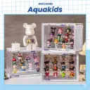 Hộp đựng trưng bày mô hình búp bê figure bằng Acrylic trong suốt kích thước 30x17x23.5 và 34x23x31.5 Aquakids