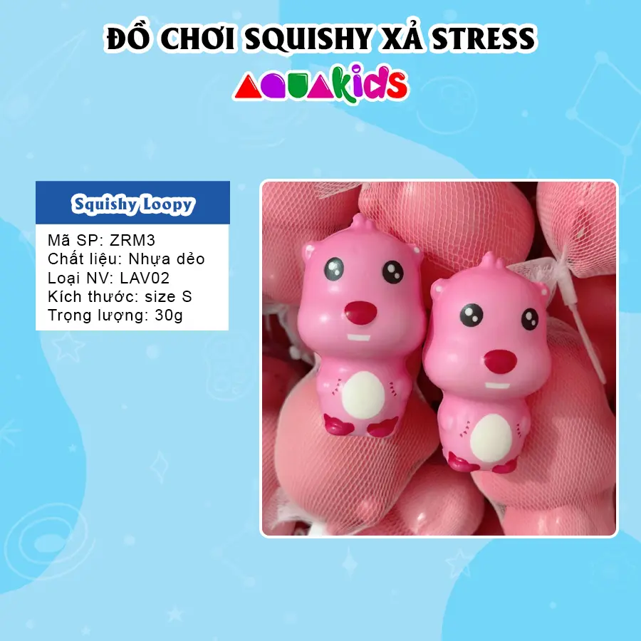 Đồ chơi Squishy Mochi bóp xả stress siêu mềm cute vô tri giải trí nhân vật hươu vàng AquaKids
