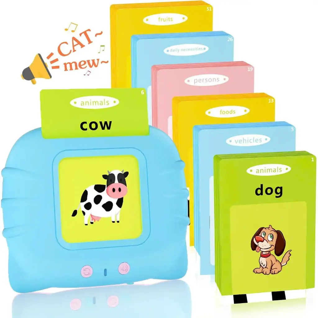 Máy đọc thẻ Flashcard cho trẻ em, loa học tiếng Anh thông minh giúp bé phát âm chuẩn thuộc từ vựng AquaKids