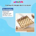 Bộ cờ vua gỗ quốc tế có nam châm gấp lưu trữ nhẹ nhiều kích thước cho cho mọi lứa tuổi AquaKids