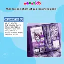 Set văn phòng phẩm hoạt hình nhân vật my Melody Kuromi cho bé tiểu học aquaKids