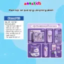 Bộ văn phòng phẩm quà tặng chủ đề nhân vật capybara kuromi melody AquaKids