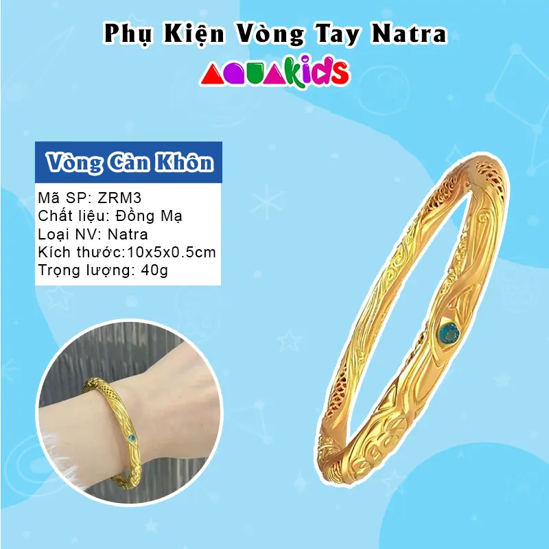 Vòng tay càn khôn Natra chất liệu kim loại mạ kích thước 10x5x0,5cm