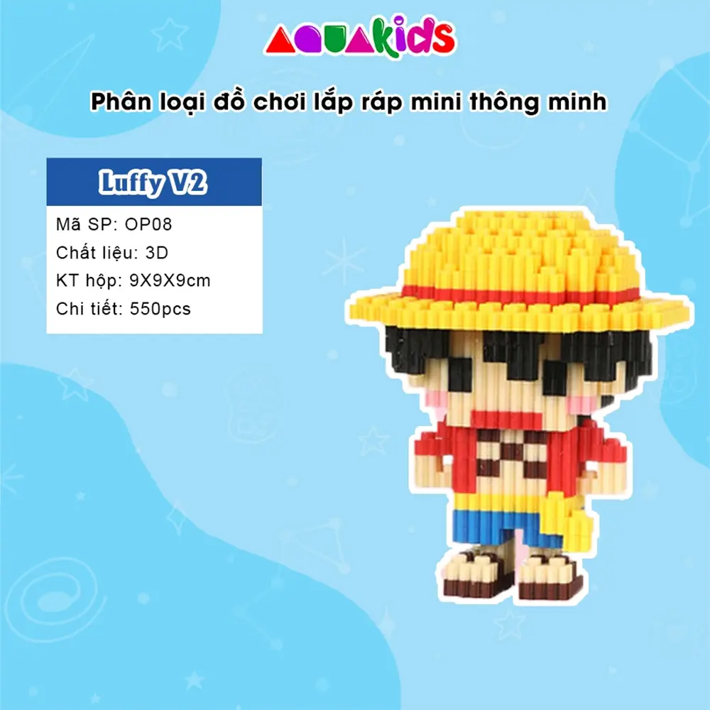 Mô hình one piece mini luffy zoro naruto và các nhân vật lắp ráp xếp hình anime nhỏ giá rẻ