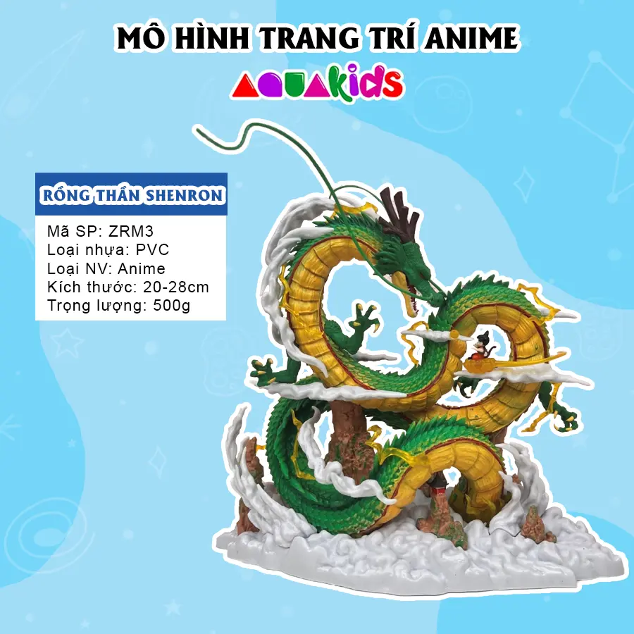 Mô hình DragonBall Goku và Rồng Thần Trái đất Shenron 22cm Figure (no box) giá rẻ cao cấp