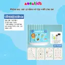 Combo Tập Tô Vẽ Thông Minh Xóa Được 64 Trang Học Liệu Montessori Tặng 6 Bút cho bé tiểu học 2 3 4 5 tuổi AquaKids