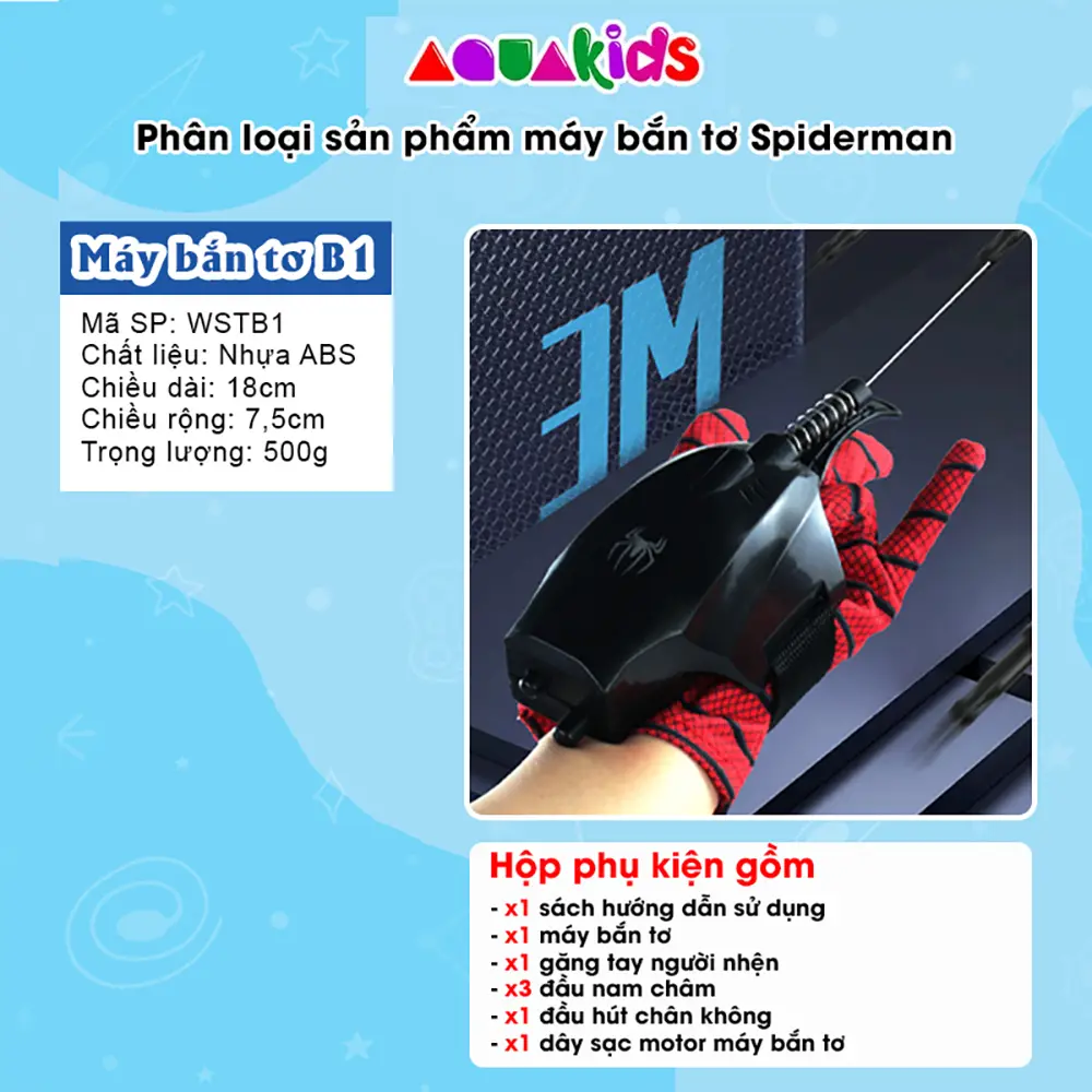 Đồ Chơi Găng Tay Người Nhện Bắn Tơ Độc Đáo Siêu Nhân Nhện Spider Man Cho Bé