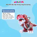 Mô hình lắp ráp khủng long bạo chúa jurassic park dạ quang 3D cho bé