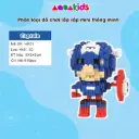 Đồ chơi lắp ráp marvel ironman captain american mô hình nhân vật siêu anh hùng 3D thông minh cho bé 